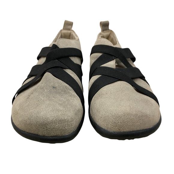 Naot Shoes Womens 9 Taupe Suede Elastic Strap Slip On Comfort Arch Support - Picture 7 of 11